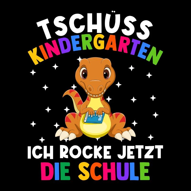 Bye Kindergarten Einschulung Schulkind Dinosaurier