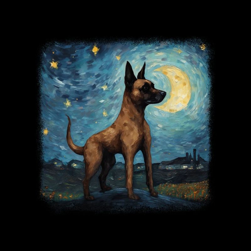 Belgian Malinois Van gogh starry night