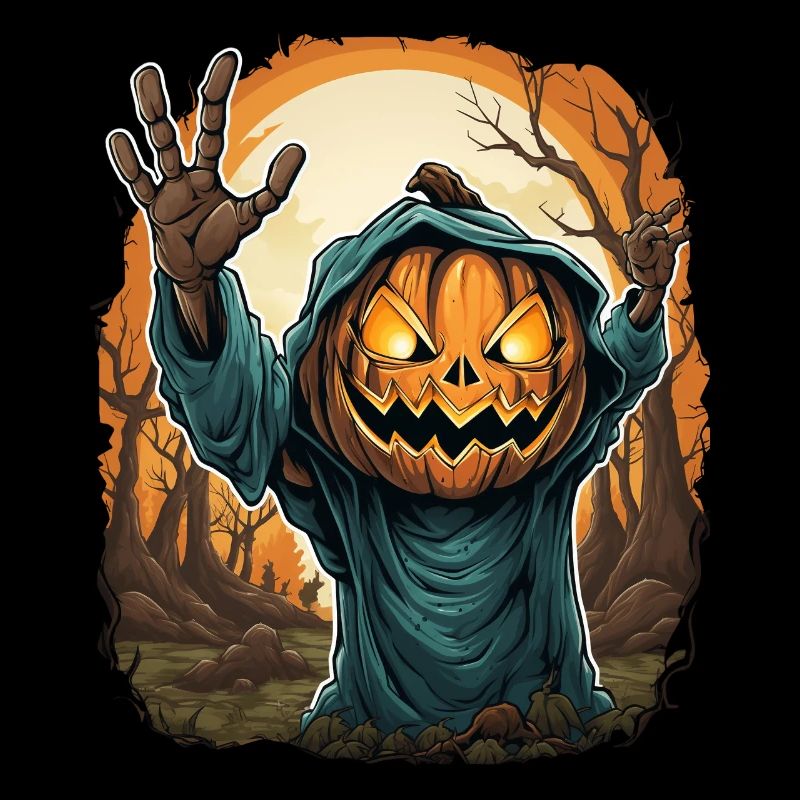 Halloween Emerging Hands Spooky Pumpkin