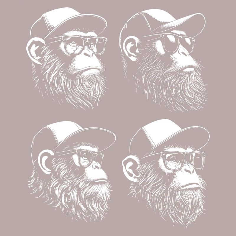 monkey faces design