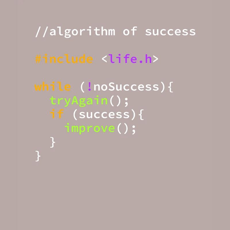 Succès programmeur à succès algorithme