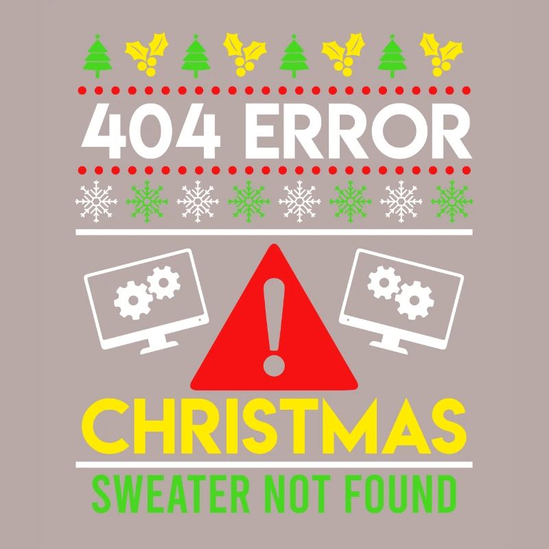 404 Error Ugly Chritsmas Coder Programmer Code