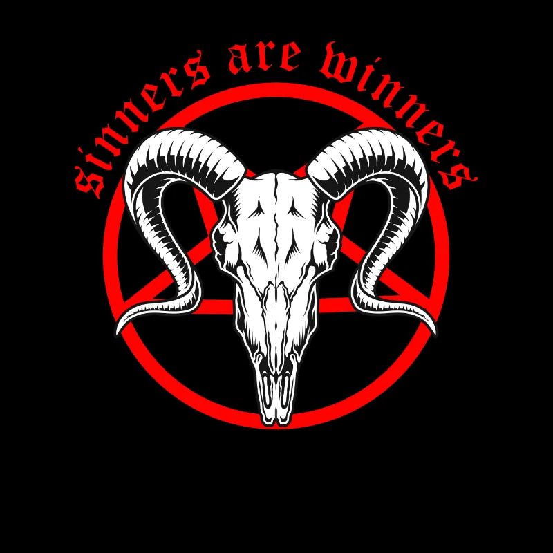 Sinners are Winners Devil Satan Antichrist Goat