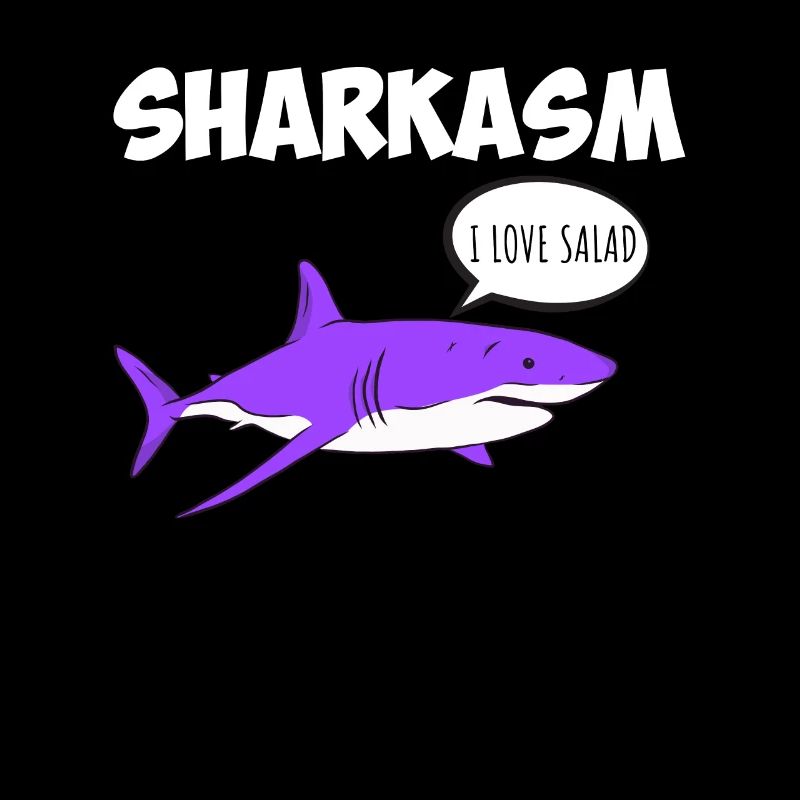Sharkasm Sarcasm Shark Irony Vegetarian