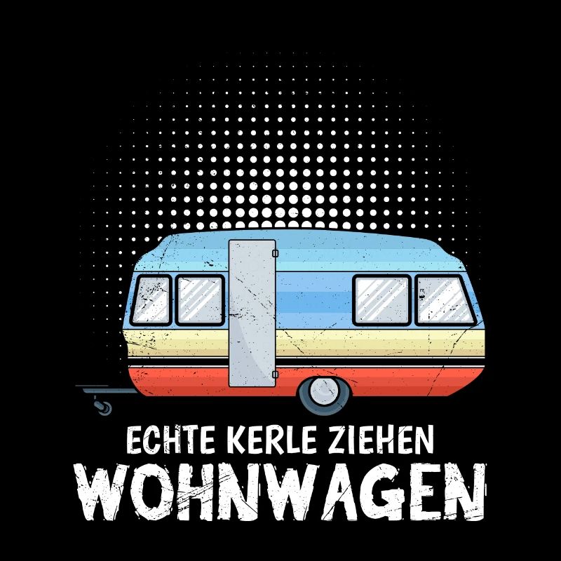 Echte Kerle ziehen Wohnwagen Camper