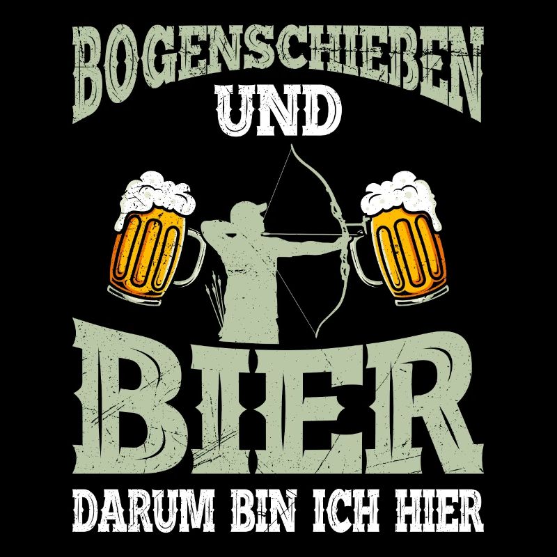 Bogenschießen und Bier Männer