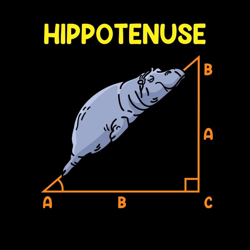 Math Hippo Math Teacher Hippotenuse