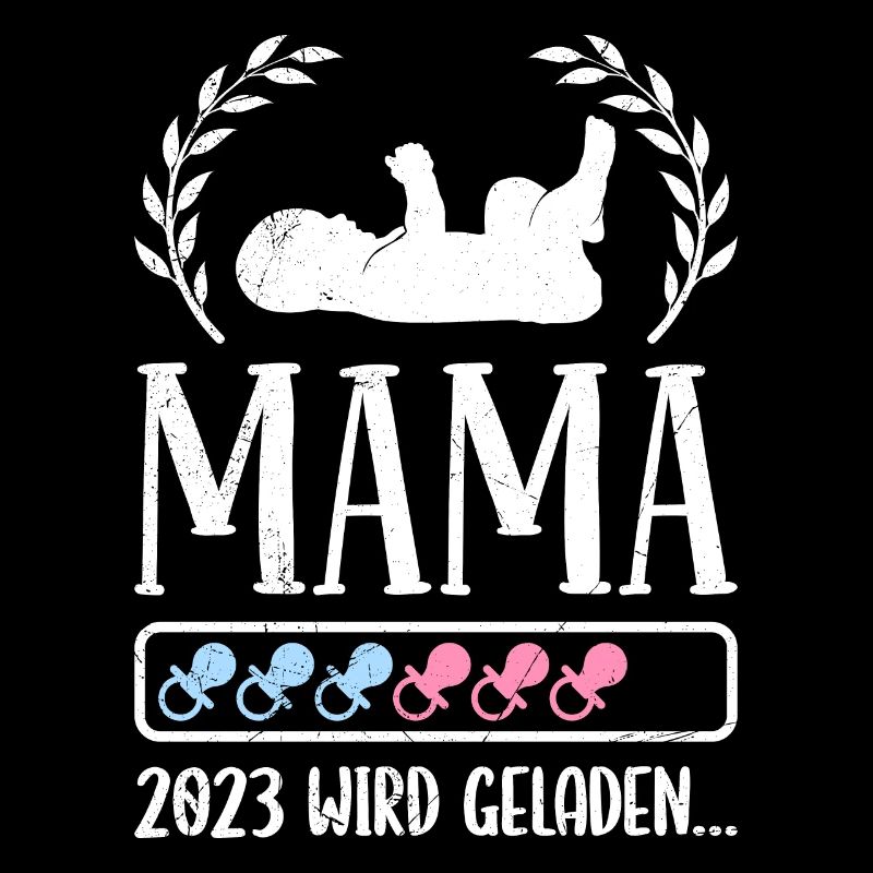 Mama 2023 loading schwanger Mädchen und Junge Mama
