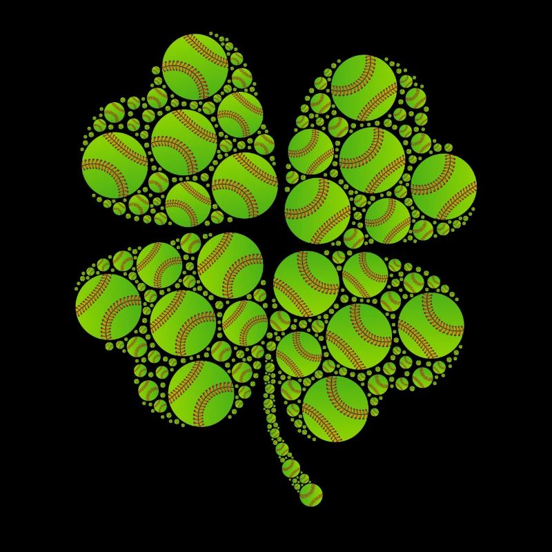 Baseball Clover Lucky Charm Baseball Player