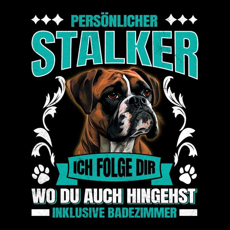 Deutscher Boxer PERSONAL STALKER Lustiges Boxer