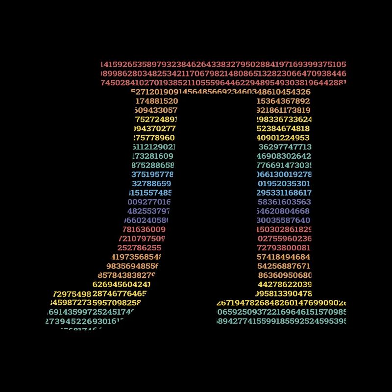 Pi Symbol Math Math Numbers Rainbow