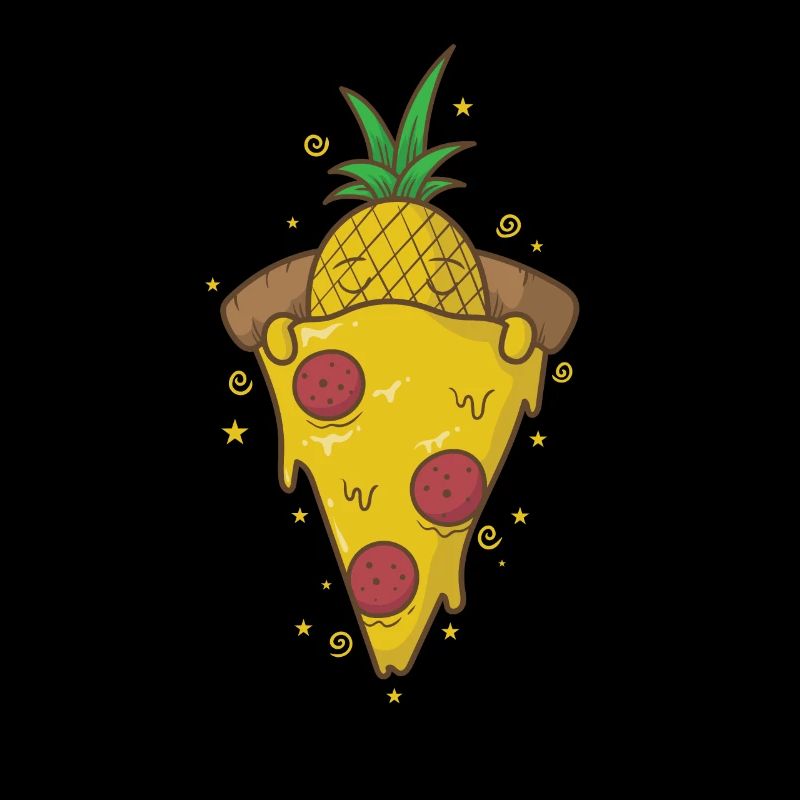 Pizza mit Ananas Hawaii mit Käse