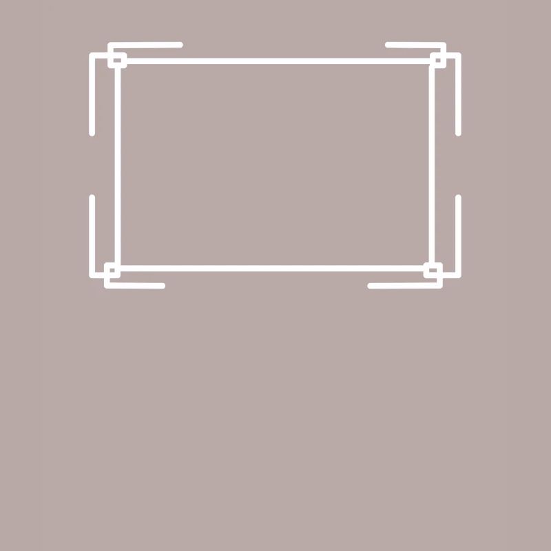 Rectangular frame in white basic text
