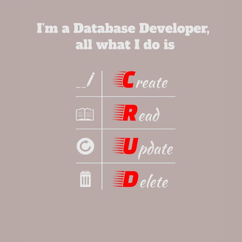 Database Developer, CRUD, Datenbanken, SQL, DBA