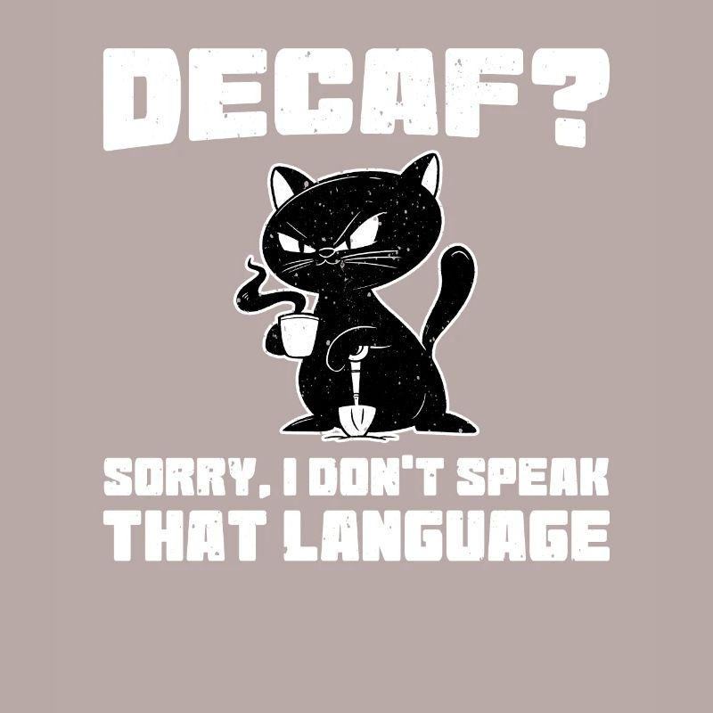 Funny cat drinking caffeinated coffee