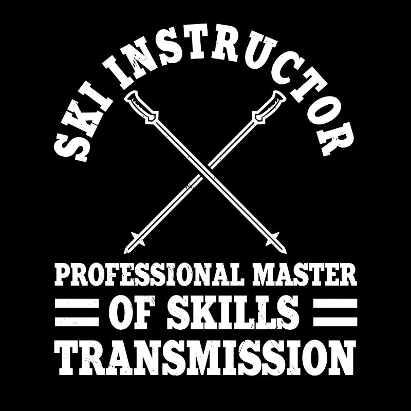 Funny ski instructor says ski course skier