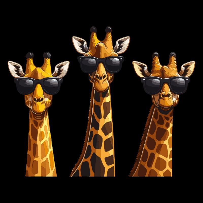 Funny Giraffes Drawn Giraffe Gift