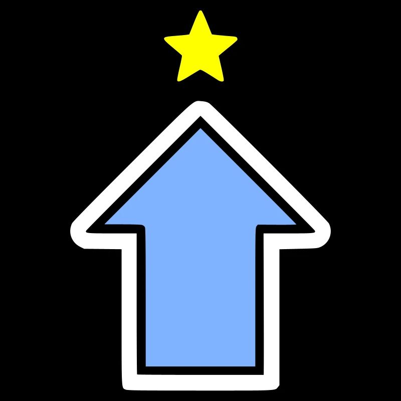 Level Up Arrow Star Gaming Power Vector