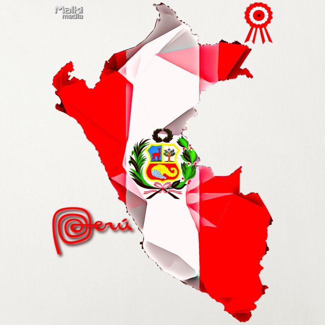 Mapa del Perú, Bandera y Escarapela