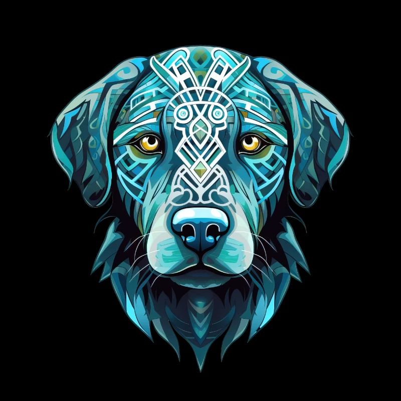 Cooler blauer Labrador Retriever Hund