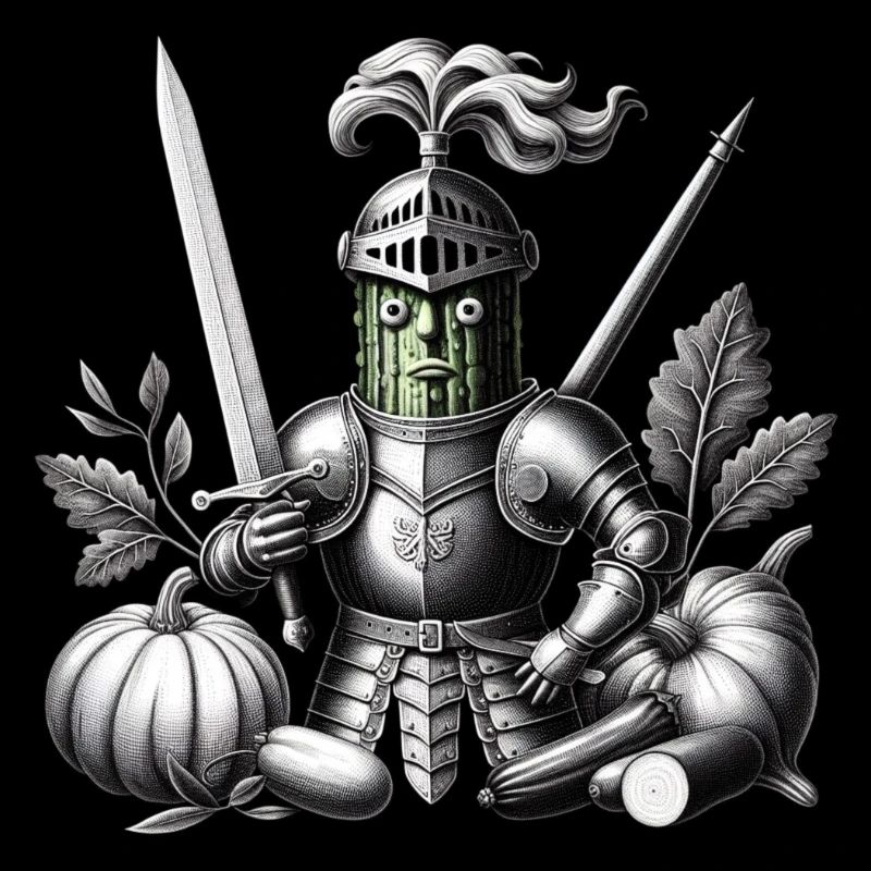 Guerrier de cornichons végétalien - Guerrier au concombre