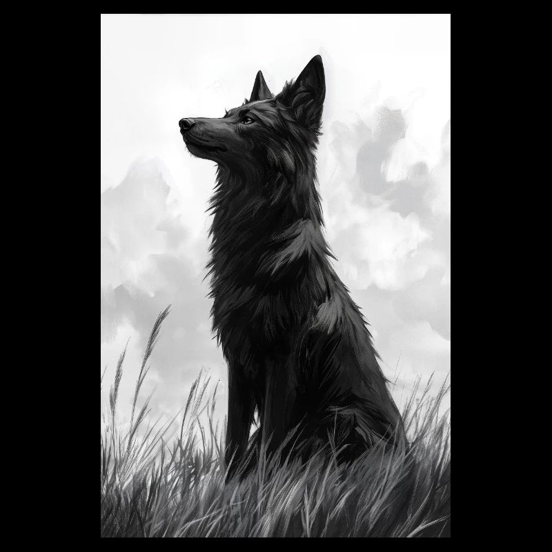 Illustration eines Wolfes
