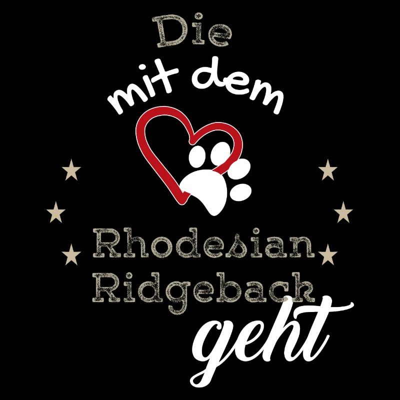 Die mit dem Rhodesian Ridgeback geht Hund Geschenk