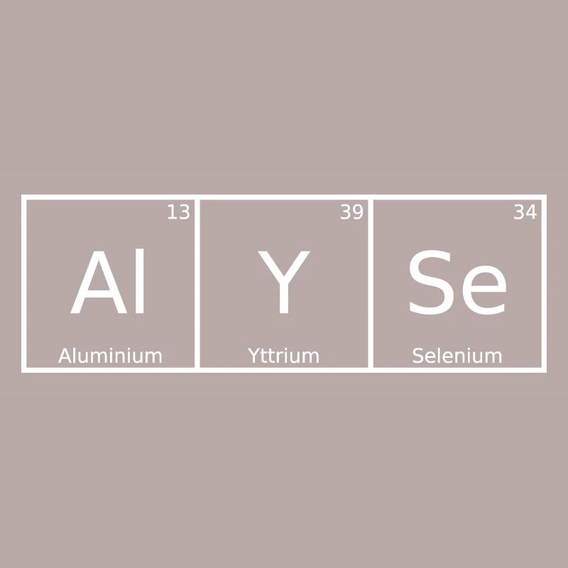 Alyse Name First name Chemistry Periodic Table Elements