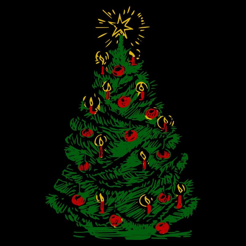 Weihnachtsbaum mit Kerzen und Stern