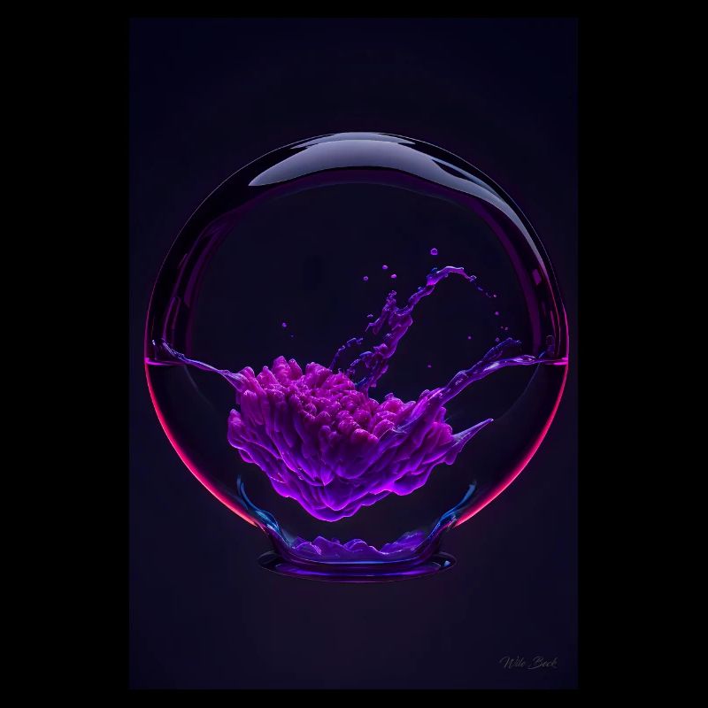 Clouds in a bubble magenta 1