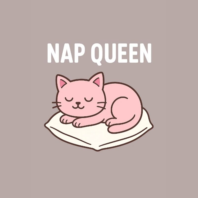 Cute sleeping cat design