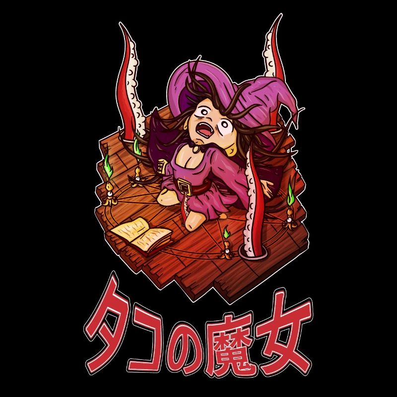 Witch summoning octopus tentacles