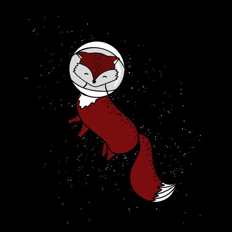 Fox in Space T-Shirt - Astronaut Design