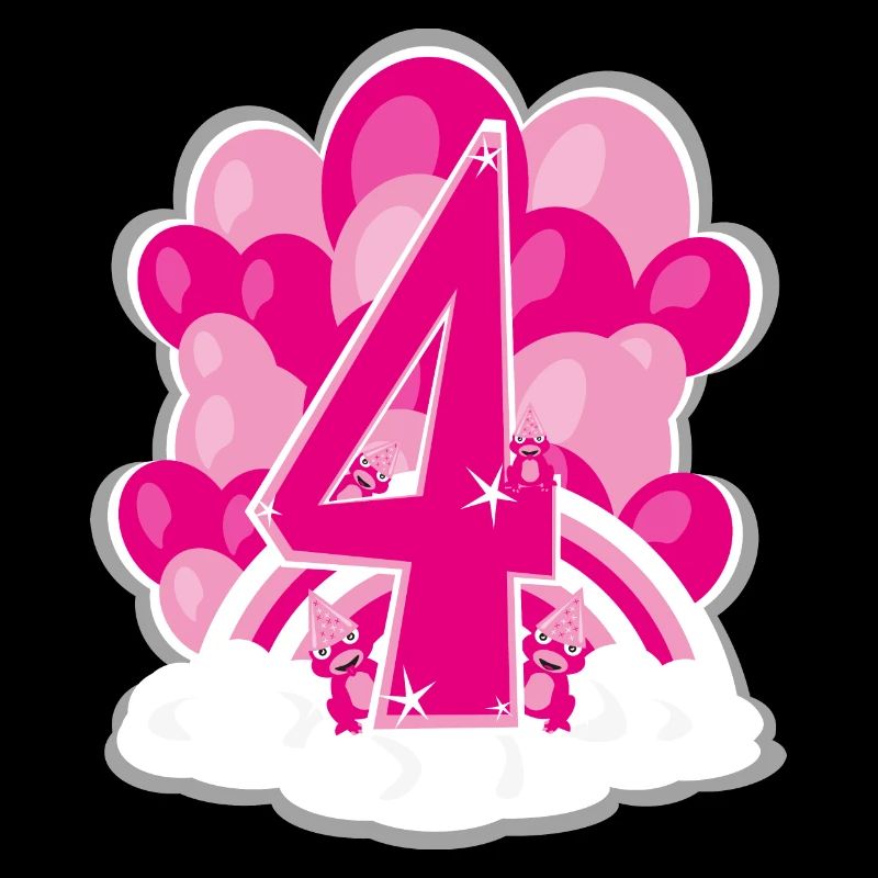 Vierter Geburtstag in Rosa.