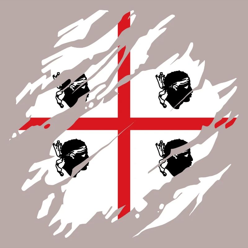 Sardaigne Drapeau Scratch Drapeau sarde Sardegna