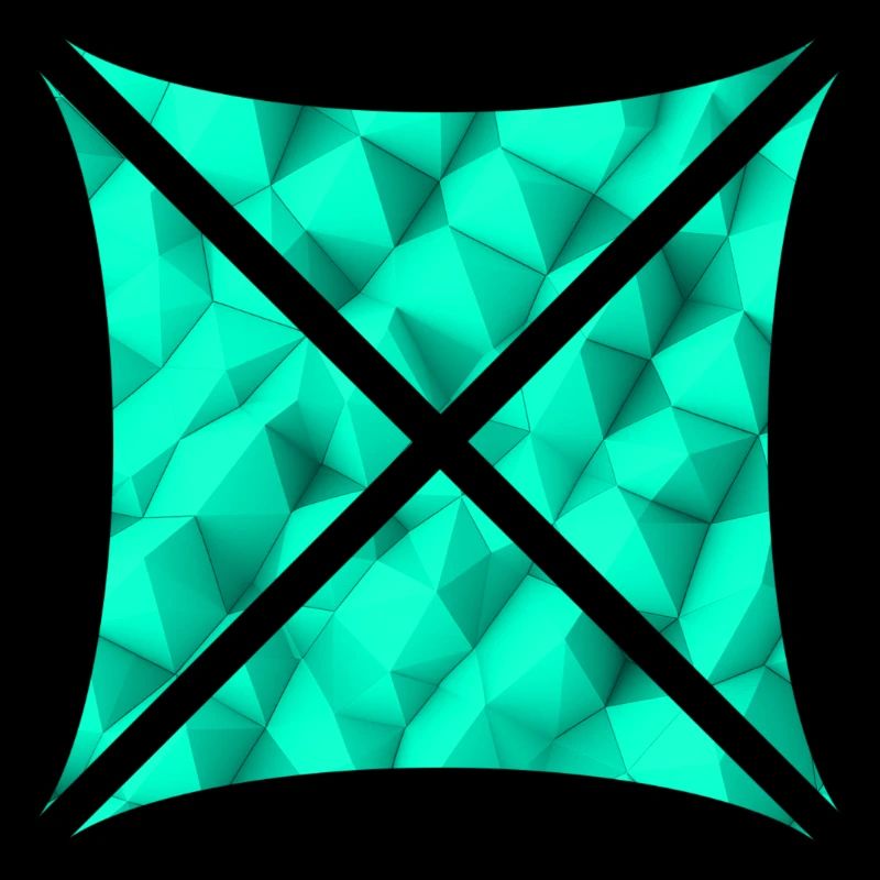 Abstraktes Polygon Design türkis