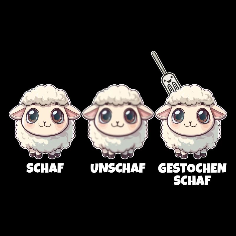 Schaf Unschaf gestochen Schaf