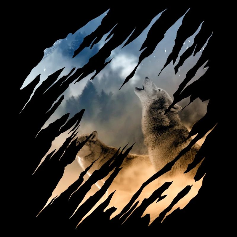 Wolf Scratch Marks Claws Wild Wolves Wilderness Howl