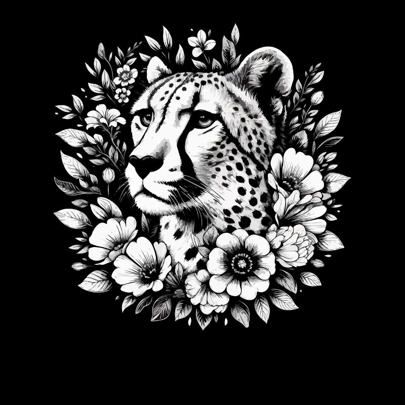 Cheetah Gepard Blumen
