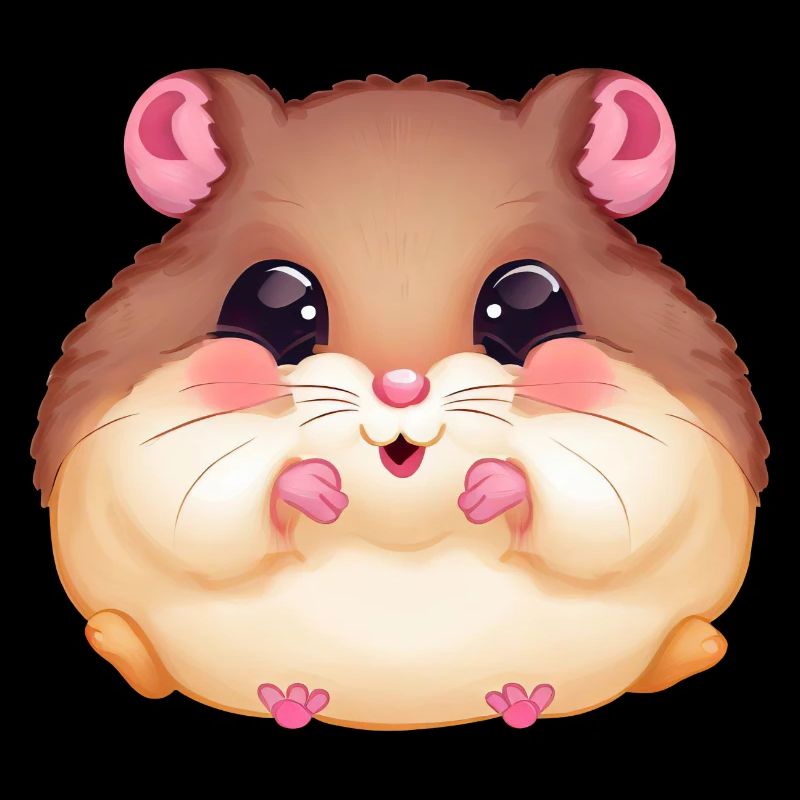 Niedlicher Hamster mit vollen Backen -