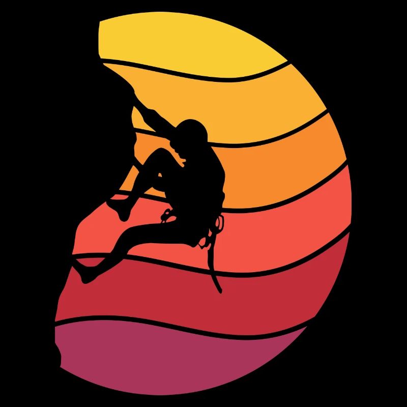 Climbing Retro Style Vintage