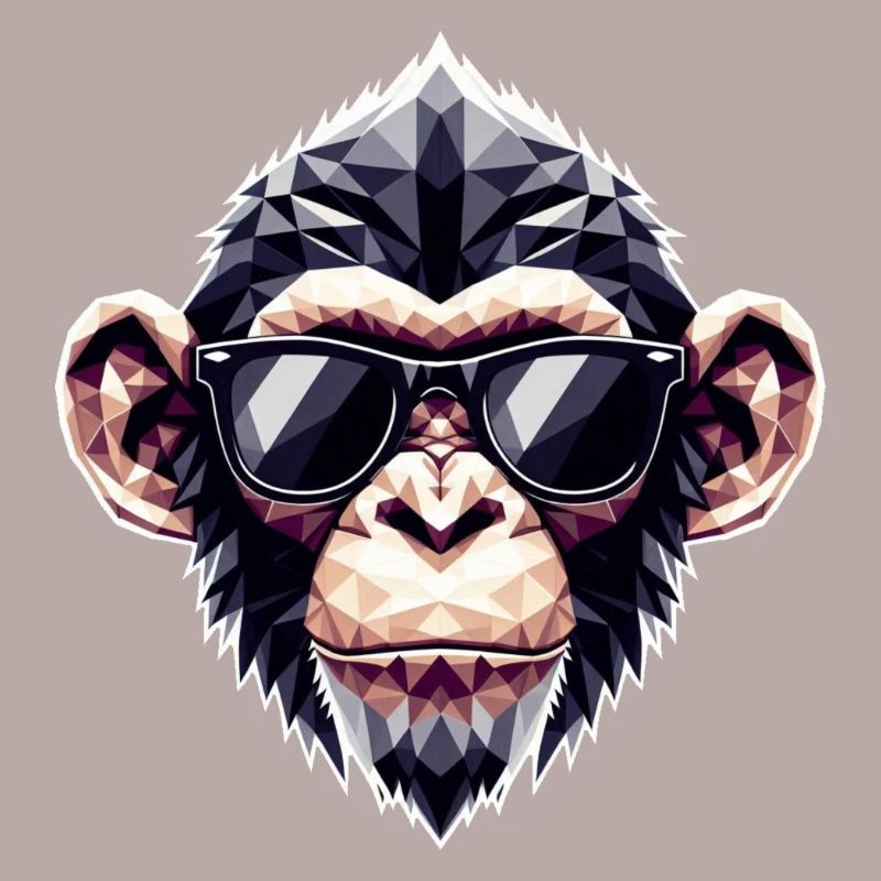 Monkey Glasses Polygon