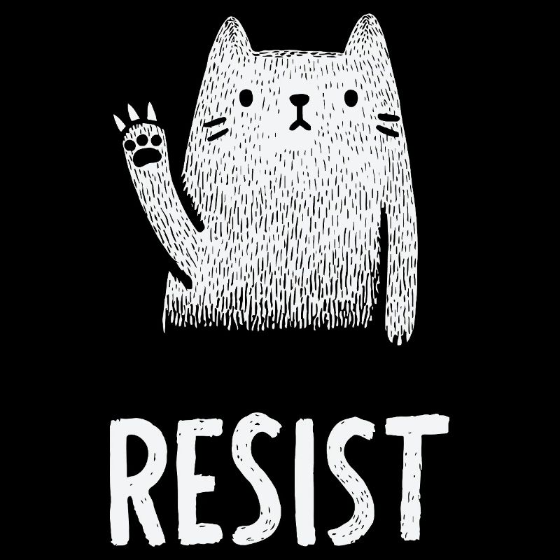 Illustration du chat blanc ondulant