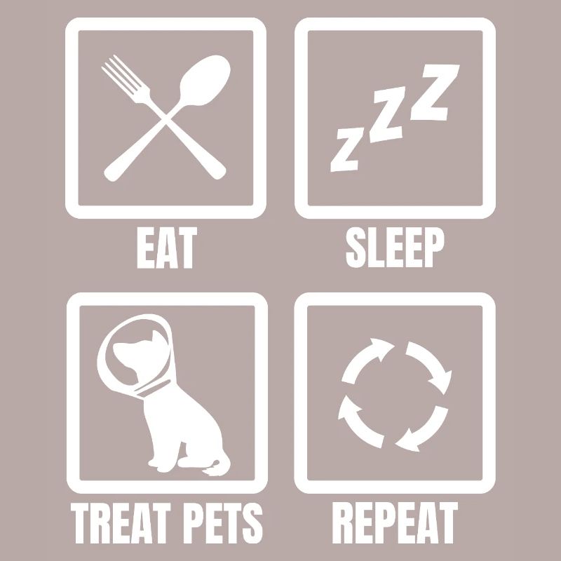 Manger Dormir Traiter les animaux de compagnie Répéter