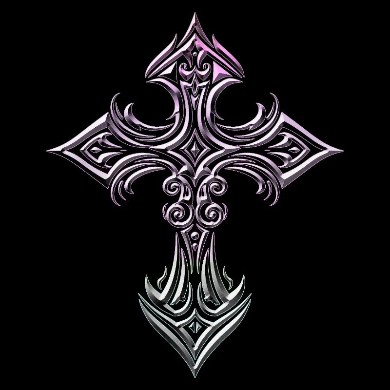 Irisierendes Filigrankreuz