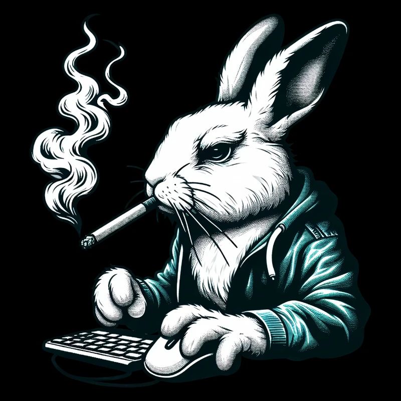 Rabbit Nerd Funny Animals