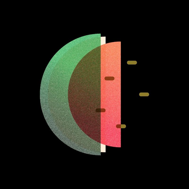 Abstract Summer Melon Pattern Variante 3