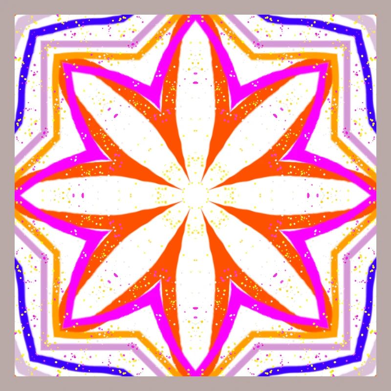 Flower retro tile pattern