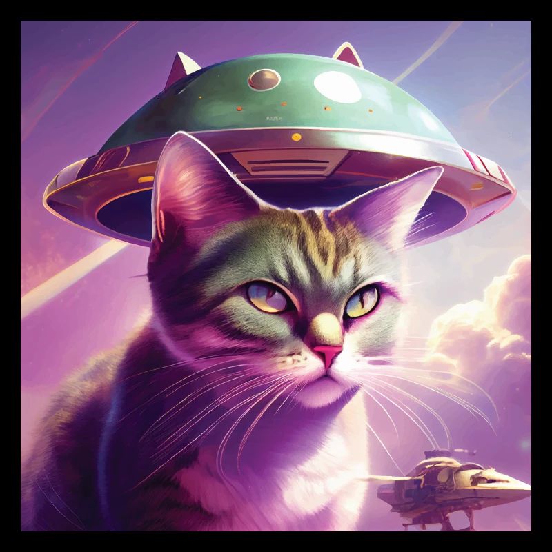 Vaisseau spatial extraterrestre de chat