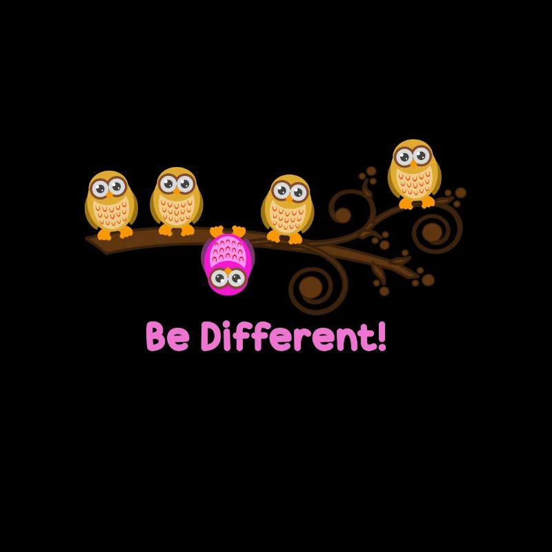 Be Different Süße Eulen Spruch